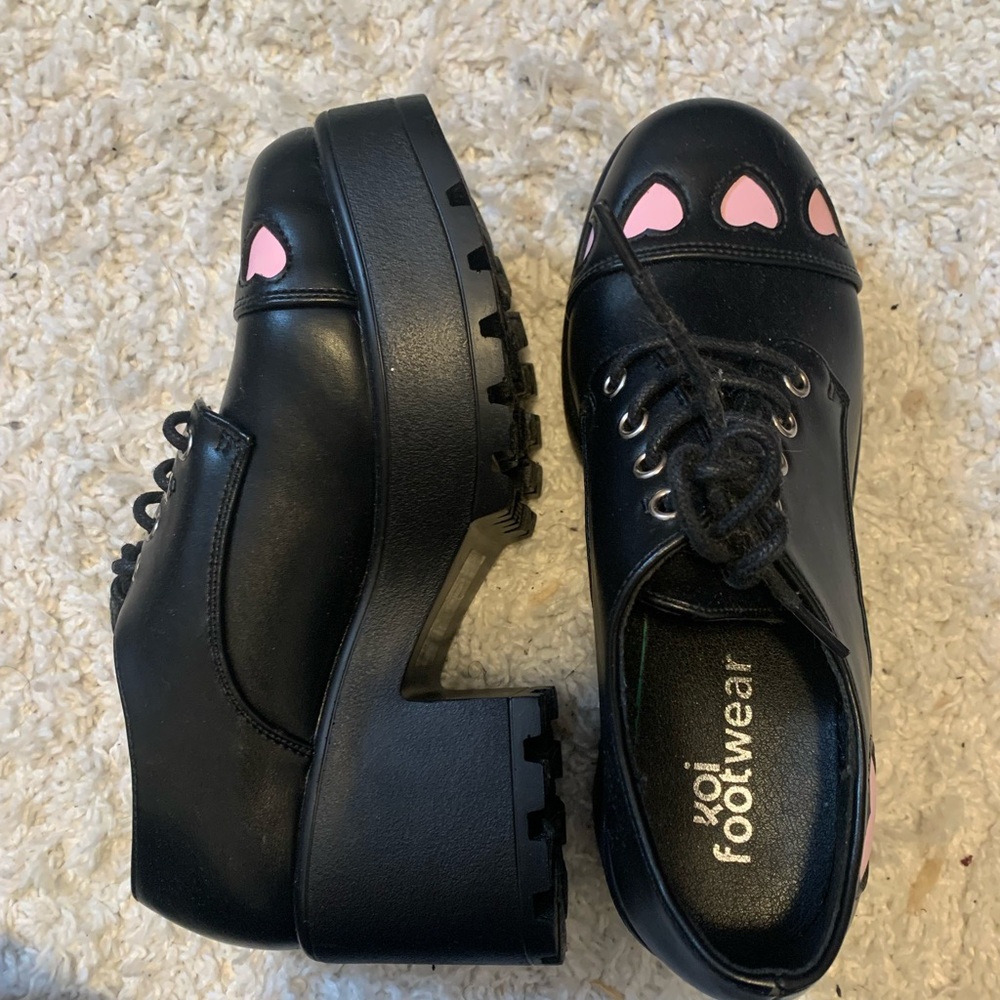 Koi vegan leather platform shoes